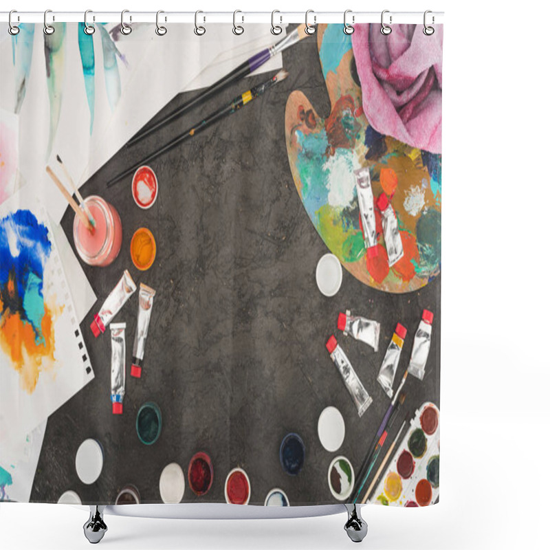 Personality  Artist Working Place Shower Curtains