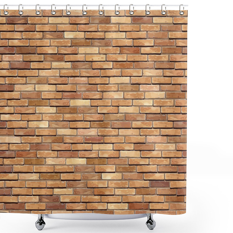 Personality  Red Brick Wall Shower Curtains