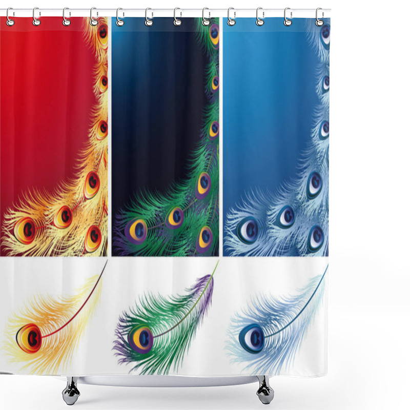 Personality  Feather Shower Curtains