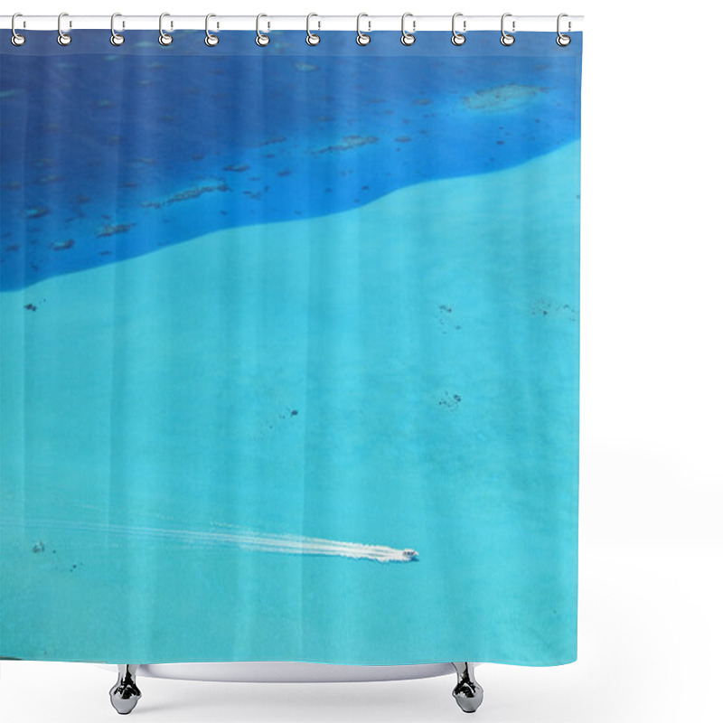 Personality  Coral Sea From Above Shower Curtains