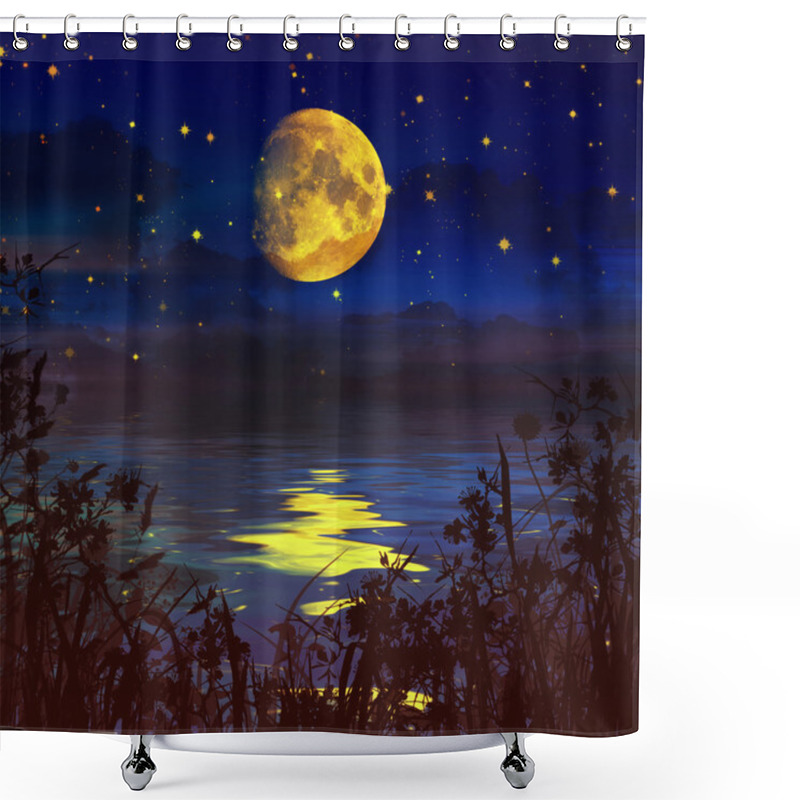 Personality  Picturesque Sunset Landscape Shower Curtains