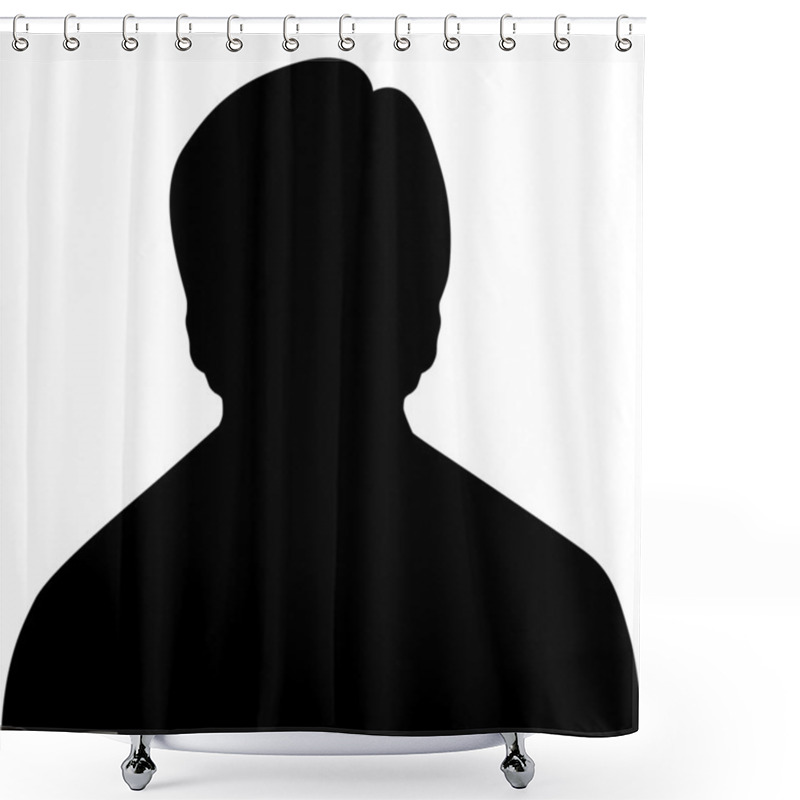 Personality  Silhouette Of A Man Shower Curtains