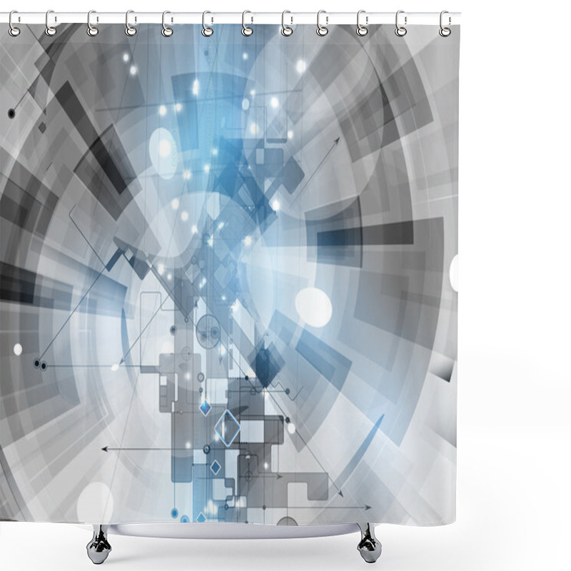 Personality  Abstract Technology Background Business & Development Direction Shower Curtains