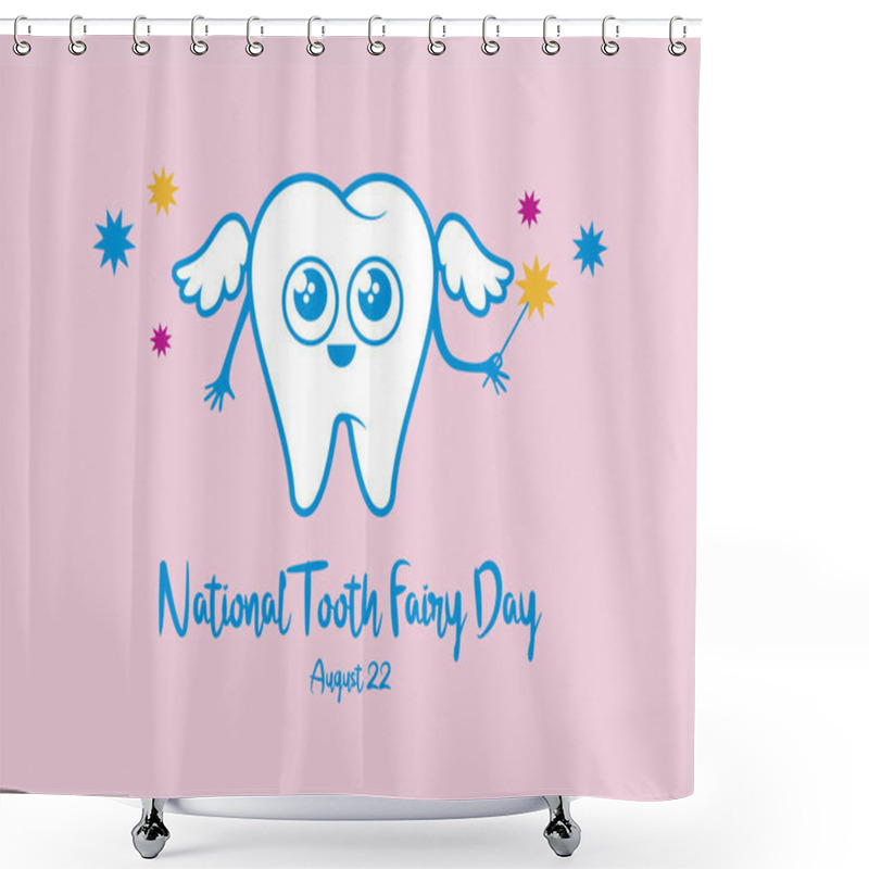 Personality  National Tooth Fairy Day Vector Shower Curtains