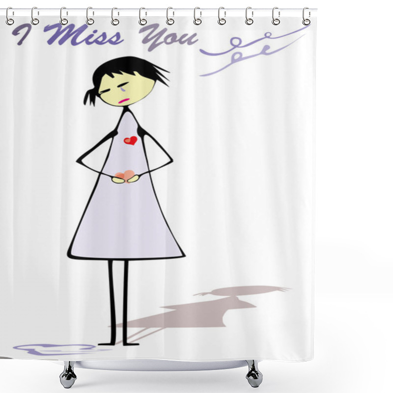 Personality  I Miss You Shower Curtains