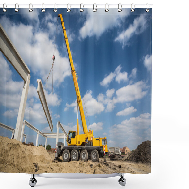 Personality  Mobile Crane Shower Curtains