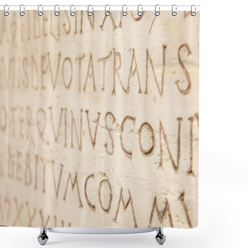 Personality  Latin Writing Background Shower Curtains