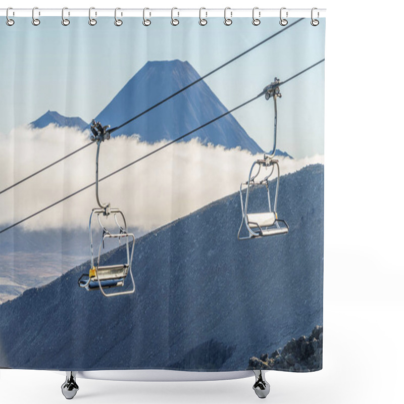 Personality  Chairlift Shower Curtains