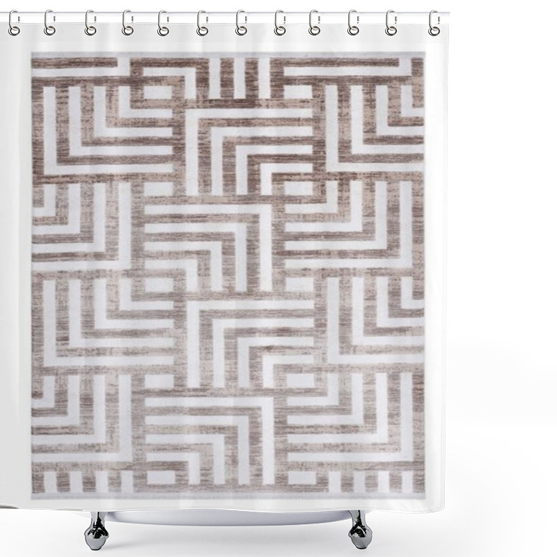 Personality  Machine Carpet On White Background Shower Curtains