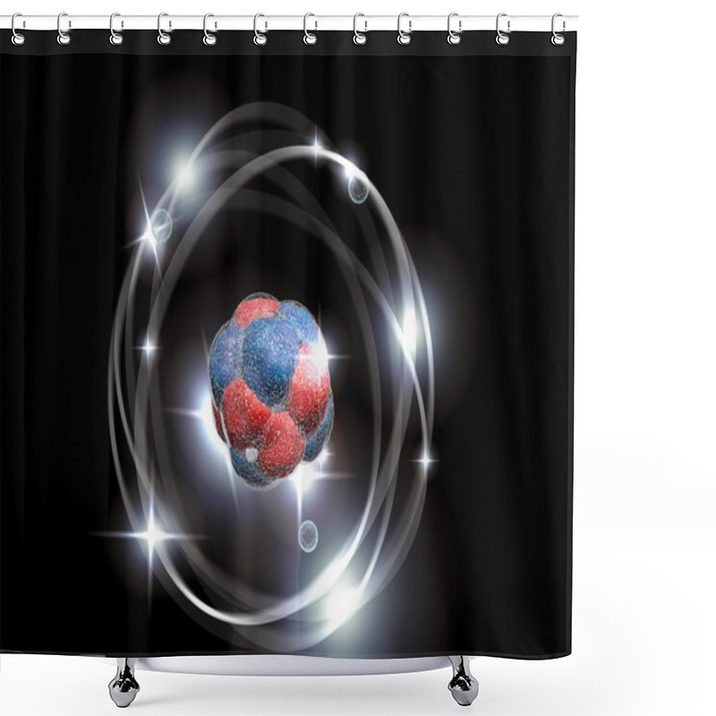 Personality  Atom Particle Background Shower Curtains