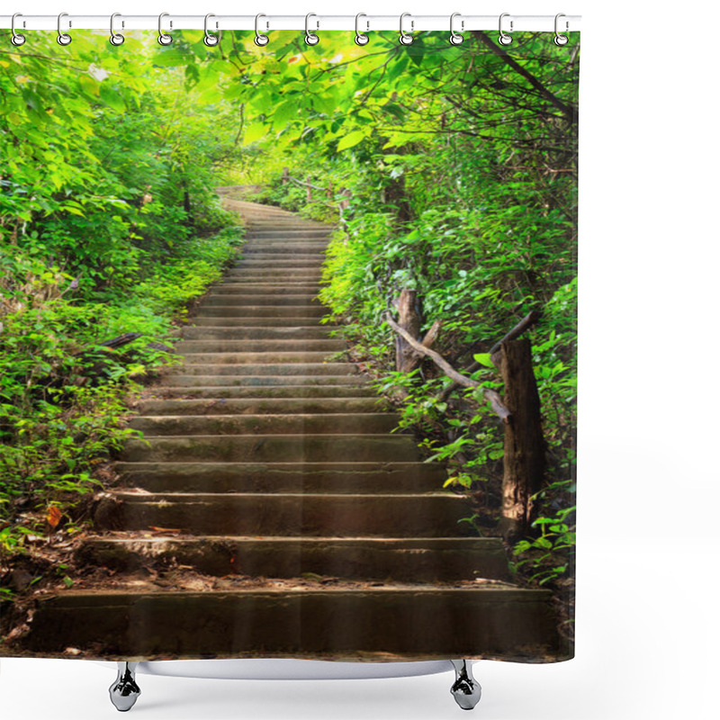 Personality  Stairway To Forest Shower Curtains