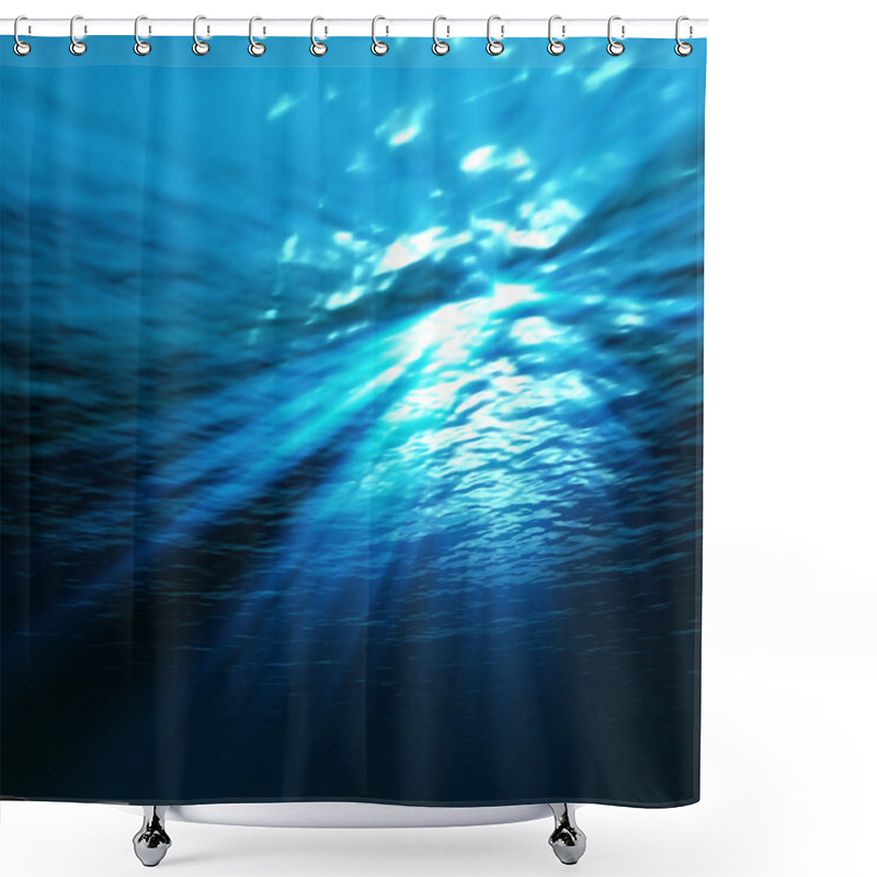 Personality  Underwater Light - View With Sunbeam Shower Curtains