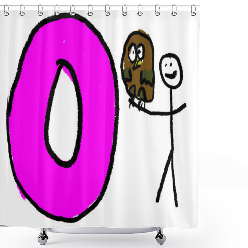 Personality  Letter O Shower Curtains