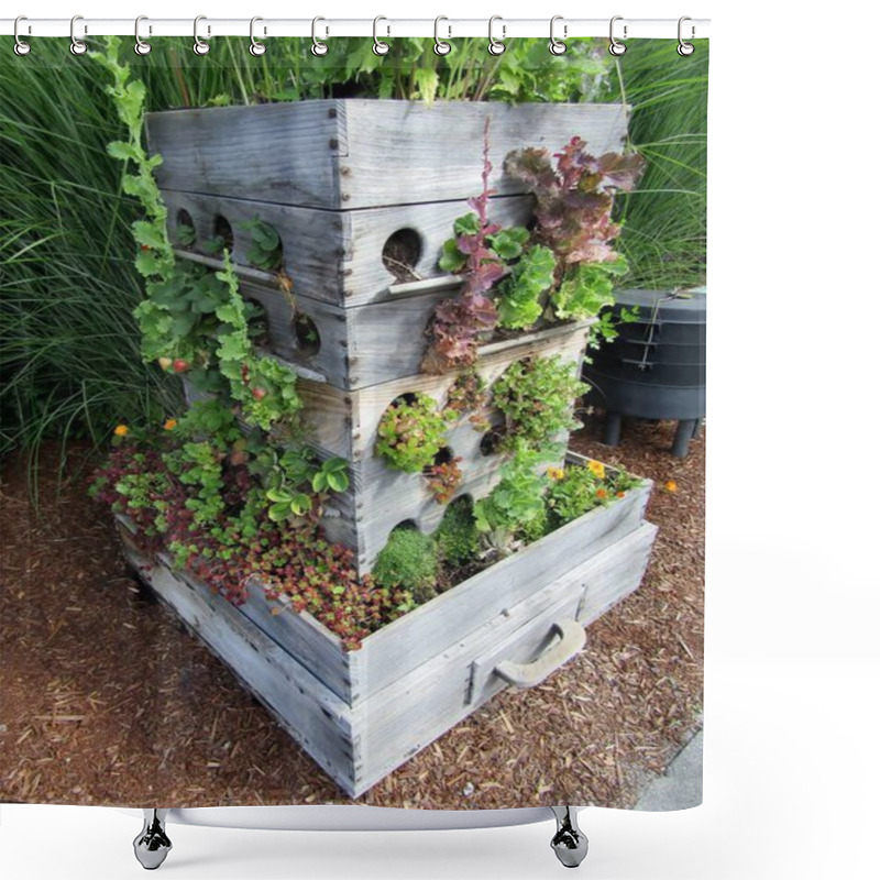 Personality  Compost Worm Bin And Grow Box Garden Planter Made Out Of Old Drawers Shower Curtains