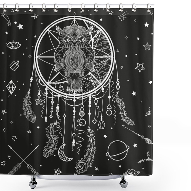 Personality  Illustration. Art Creation Shower Curtains