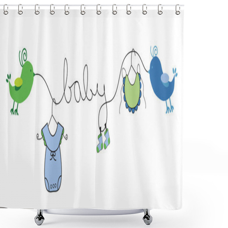 Personality  Baby Boy Shower Curtains