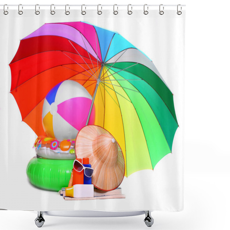 Personality  UV Protection Equipment, Sun Lotion And Floating Water Toys Shower Curtains