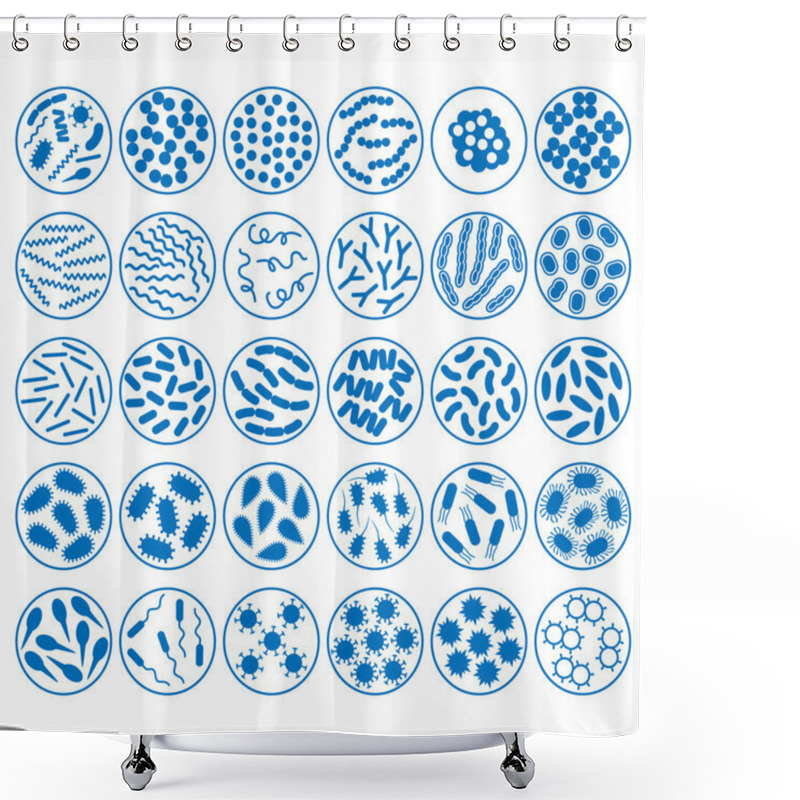 Personality  Bacteria And Virus Shower Curtains