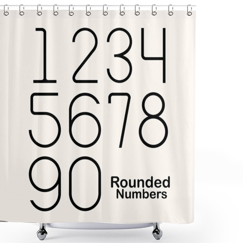 Personality  Numbers Design Shower Curtains