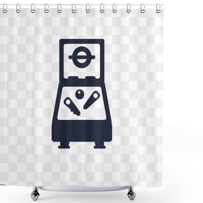 Personality  Pinball Transparent Icon. Pinball Symbol Design From Entertainment Collection. Shower Curtains