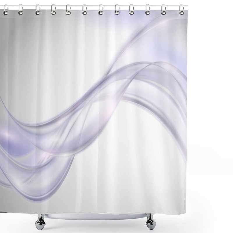 Personality  Abstract Gray Waving Background Shower Curtains