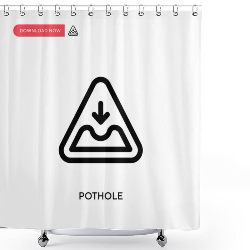 Personality  Pothole Simple Vector Icon. Modern, Simple Flat Vector Illustration For Web Site Or Mobile App Shower Curtains