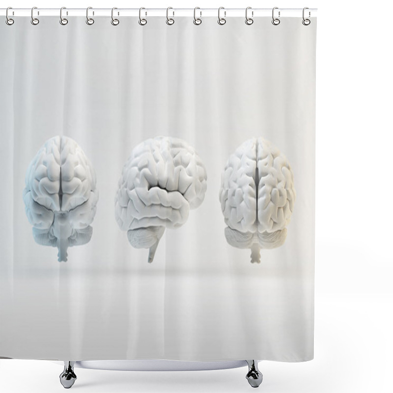 Personality  The Human Brain From Different Angles Shower Curtains