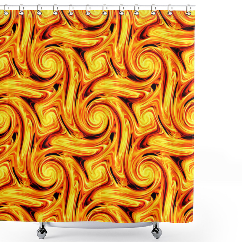 Personality  Twirls Abstract Seamless Pattern Shower Curtains