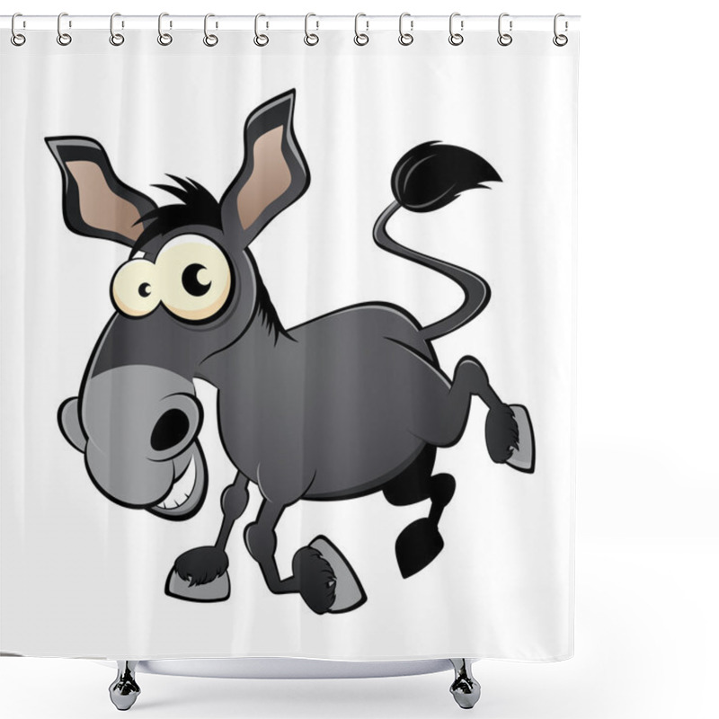 Personality  Funny Cartoon Donkey Shower Curtains