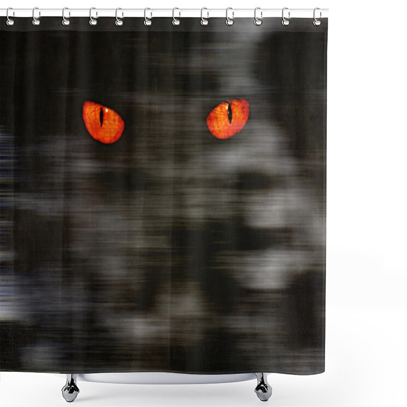 Personality  Animal Eyes In Dark Shower Curtains