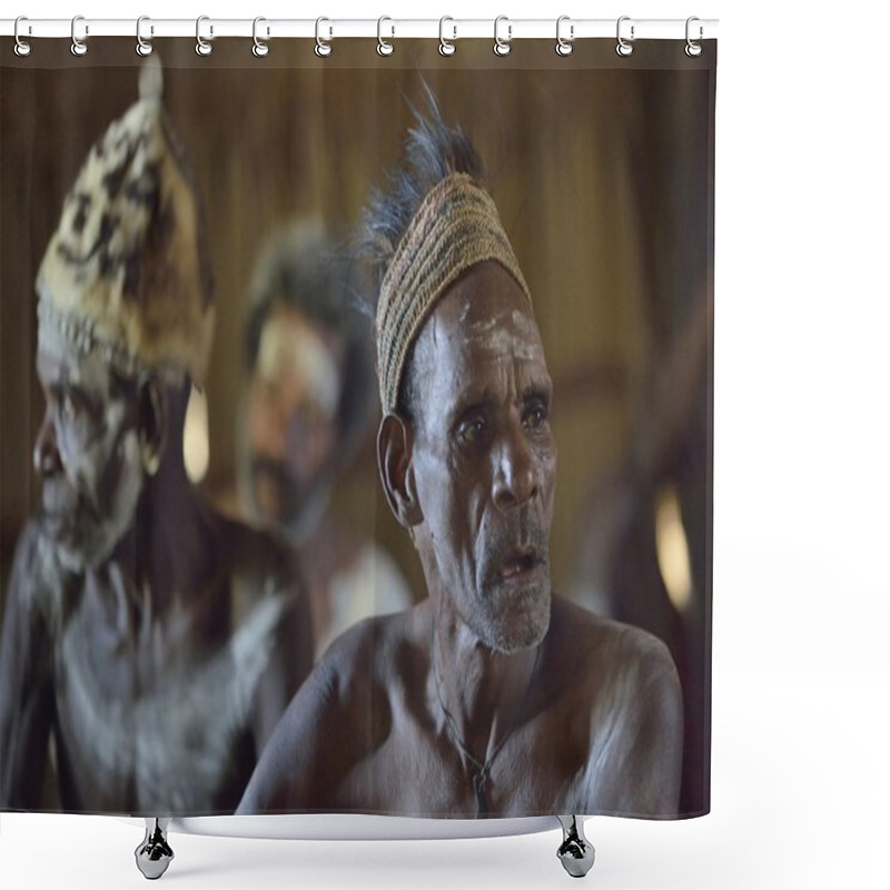 Personality  Men From The Tribe Of Asmat Shower Curtains