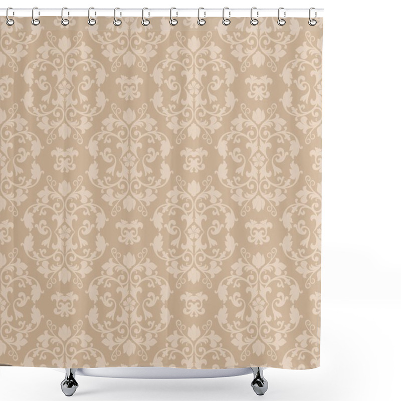 Personality  Seamless Floral Damask Pattern Shower Curtains