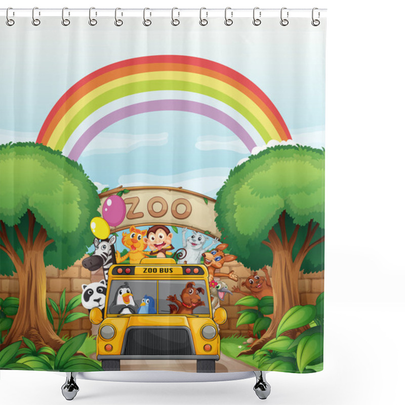 Personality  A Zoo And The Animals Shower Curtains