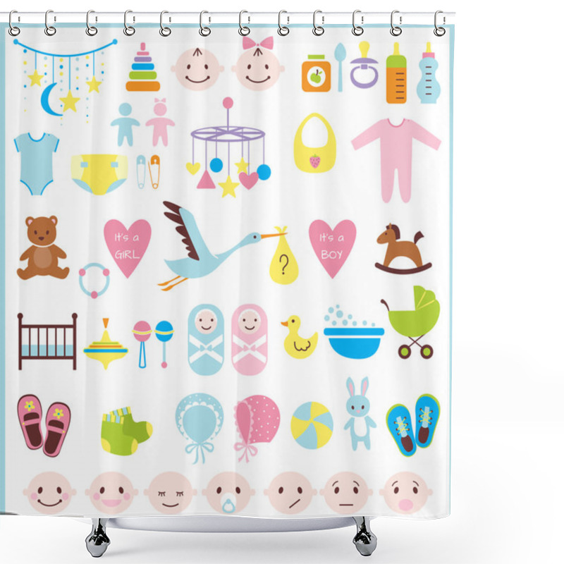 Personality  Baby Shower Set Shower Curtains