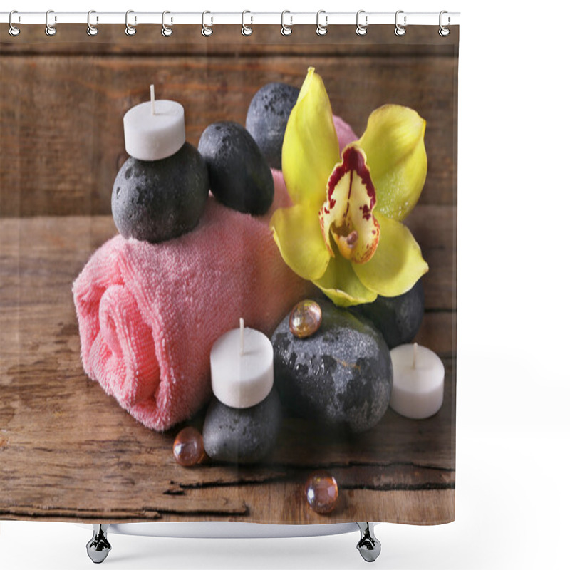 Personality  Spa Still Life With Stones Shower Curtains