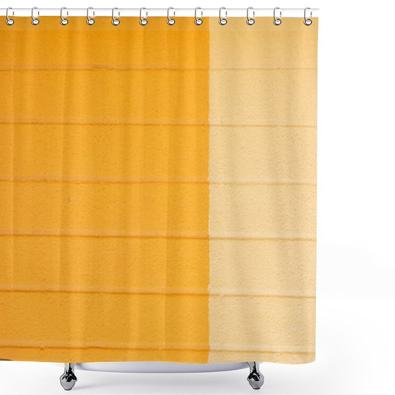 Personality  Close-up View Of Blank Orange And Beige Textured Background Shower Curtains