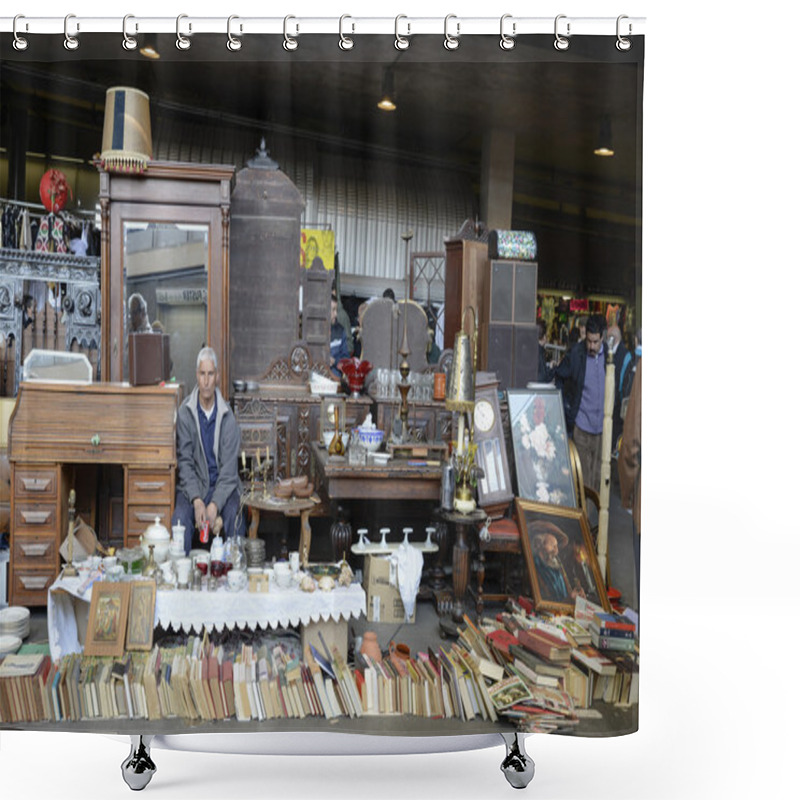 Personality  Vendor In Flea Market (Barcelona, Els Encants) Shower Curtains