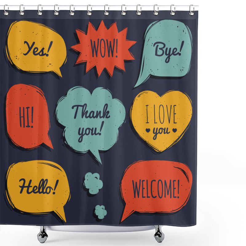 Personality  Comic Speech Bubbles Shower Curtains