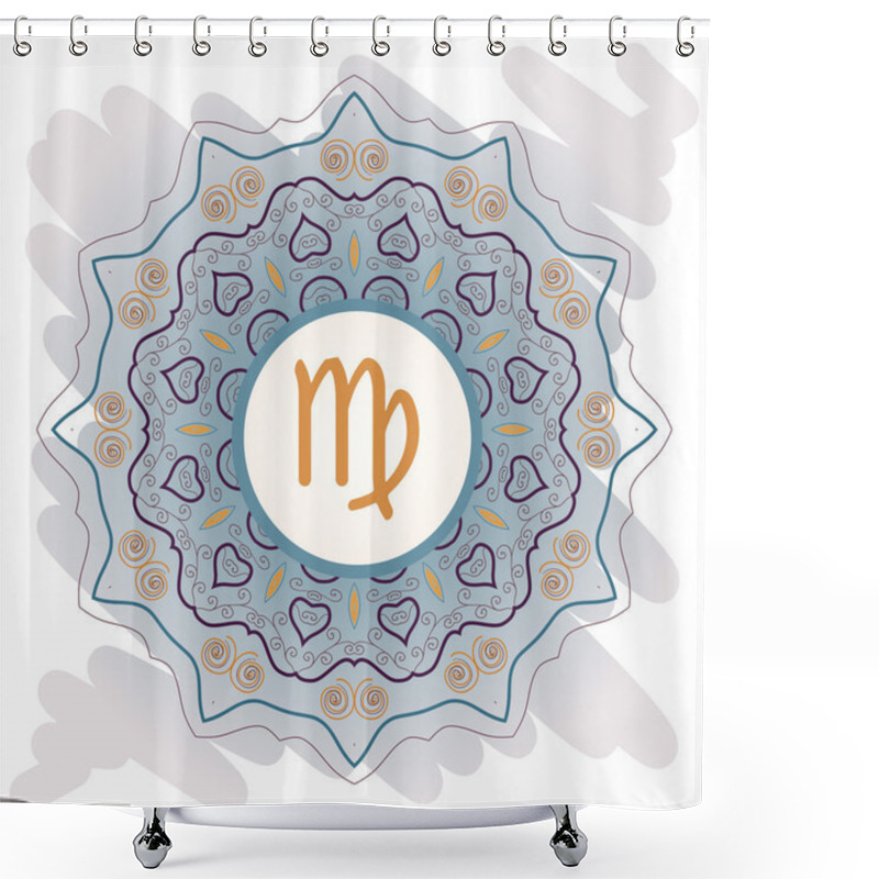 Personality  Zodiac Sign The Virgin (virgo ) Gray Shower Curtains