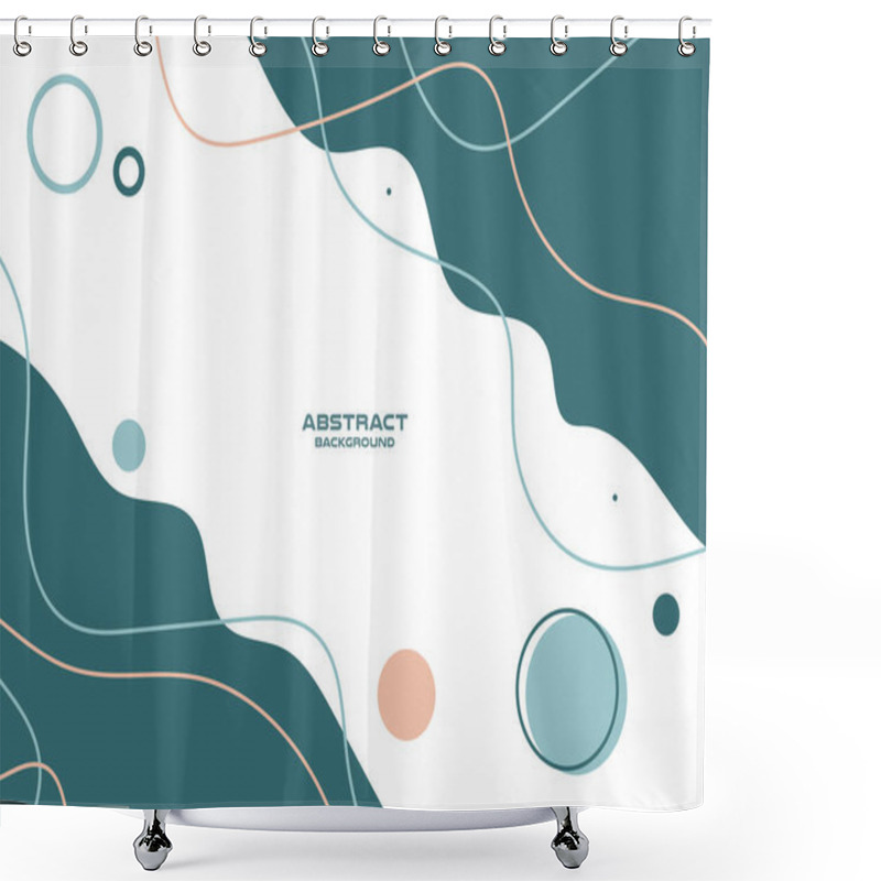 Personality  Abstract Freeform Shape Geometric Background , Vector And Illustration, Template Design For Shape Banner Or Poster. Shower Curtains