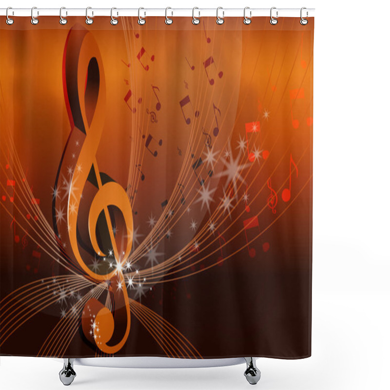 Personality  Abstract Music Card Shower Curtains