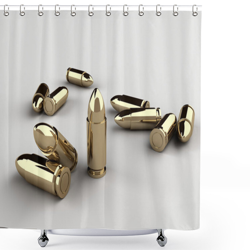 Personality  Golden Bullets Shower Curtains