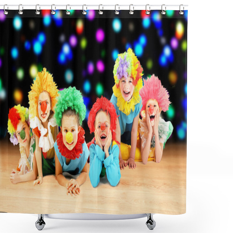 Personality  Funny Clowns At The Party Shower Curtains