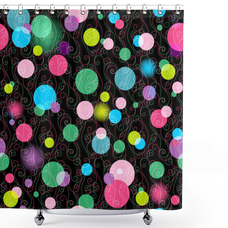 Personality  Seamless Vivid Pattern With Balls Shower Curtains