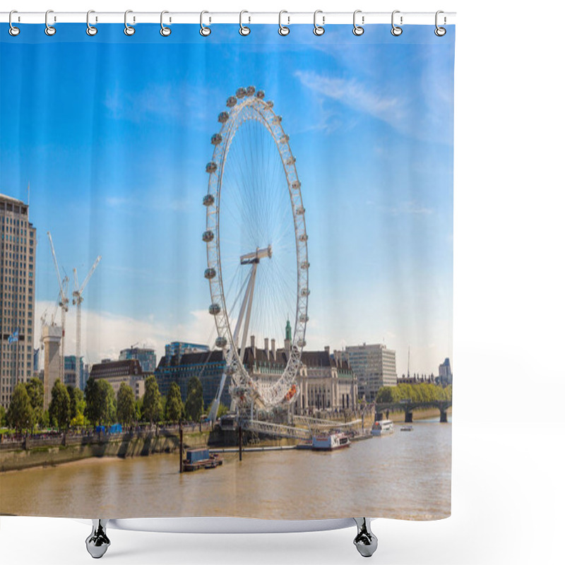 Personality  London Eye At Night Shower Curtains