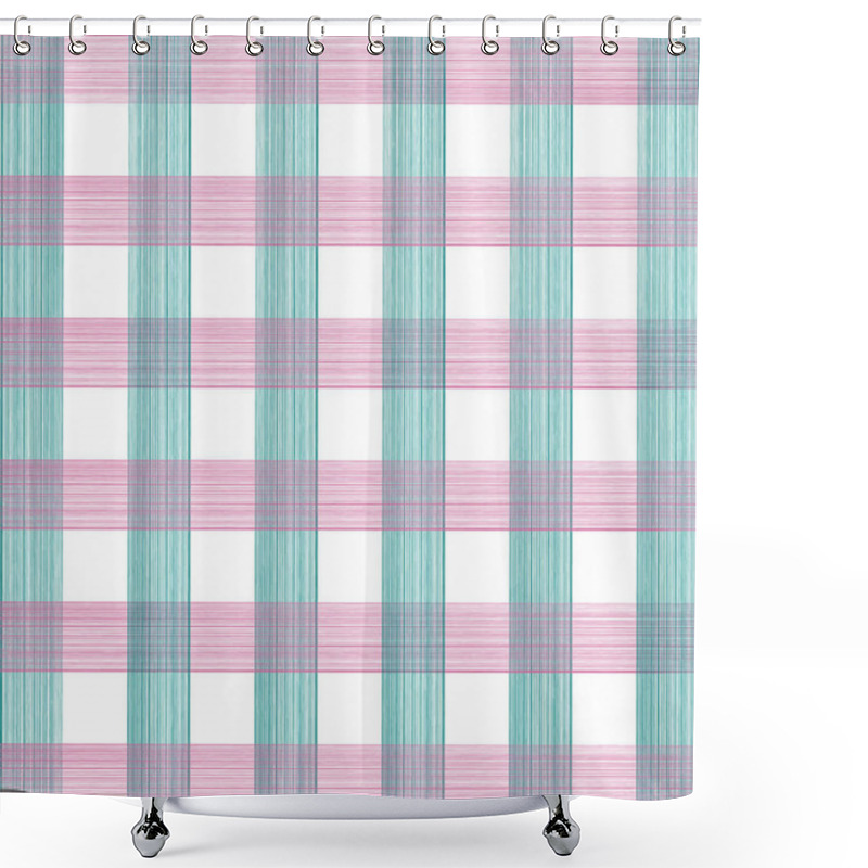 Personality  Background, Texture, Wallpaper. Green And Pink Lines. Abstract. Shower Curtains