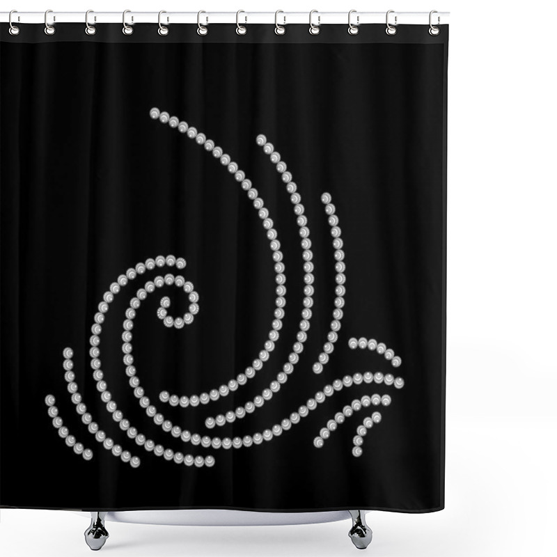 Personality  Decorative Wave Shower Curtains