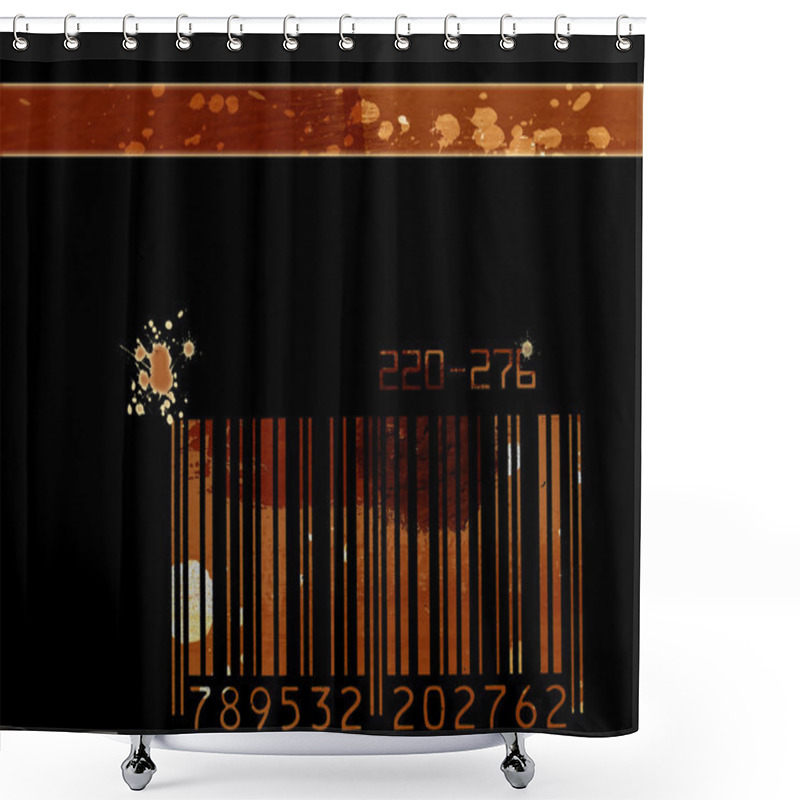 Personality  Grunge Bar Code Background Shower Curtains