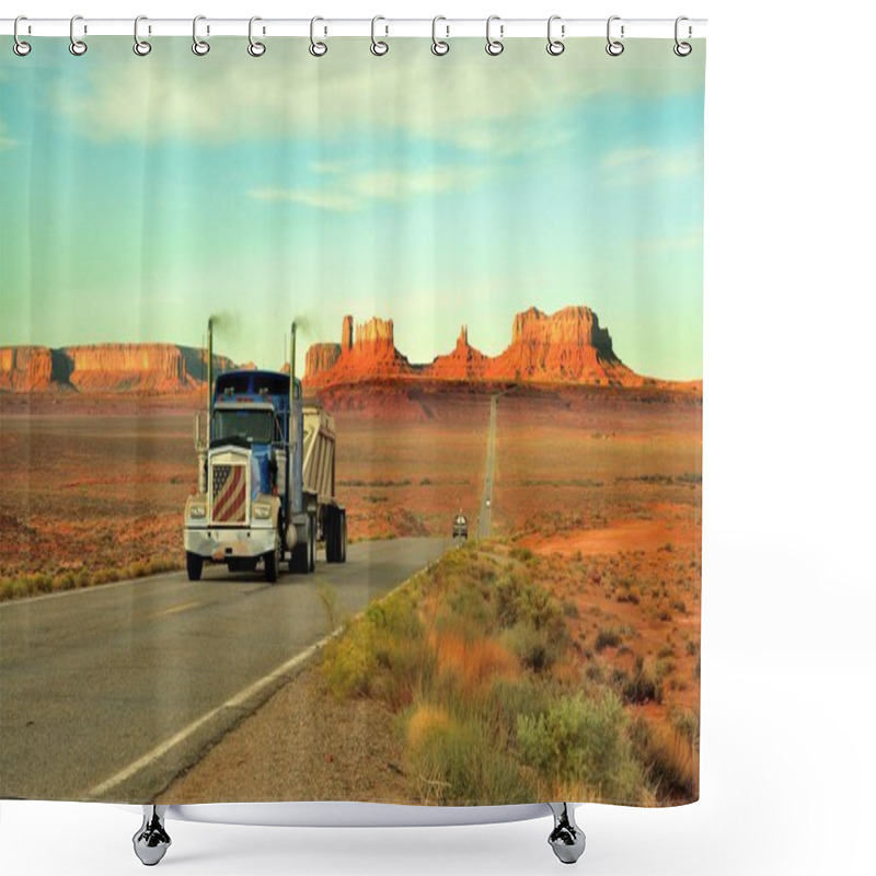 Personality  Monument Valley Truck Shower Curtains