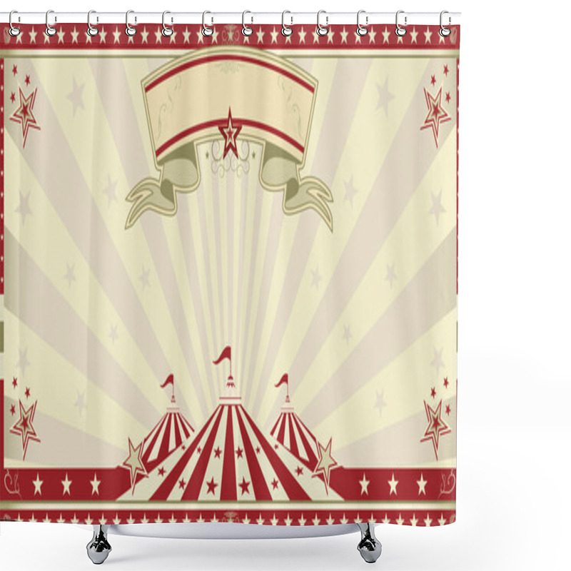 Personality  Circus Red Invitation Shower Curtains